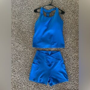 Blue crz yoga athletic workout set💙